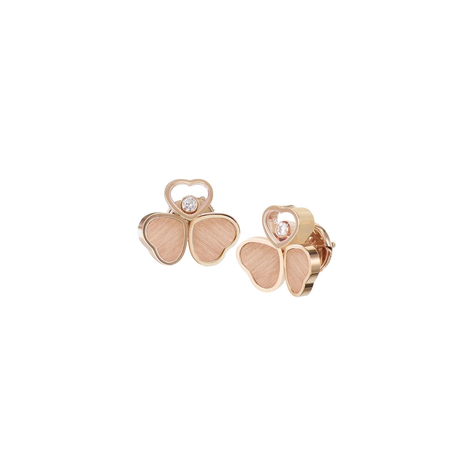 Chopard Happy Hearts Wings Earrings, Ethical Rose Gold, Diamonds Chopard Happy Hearts Wings Earrings, Ethical Rose Gold, Diamonds