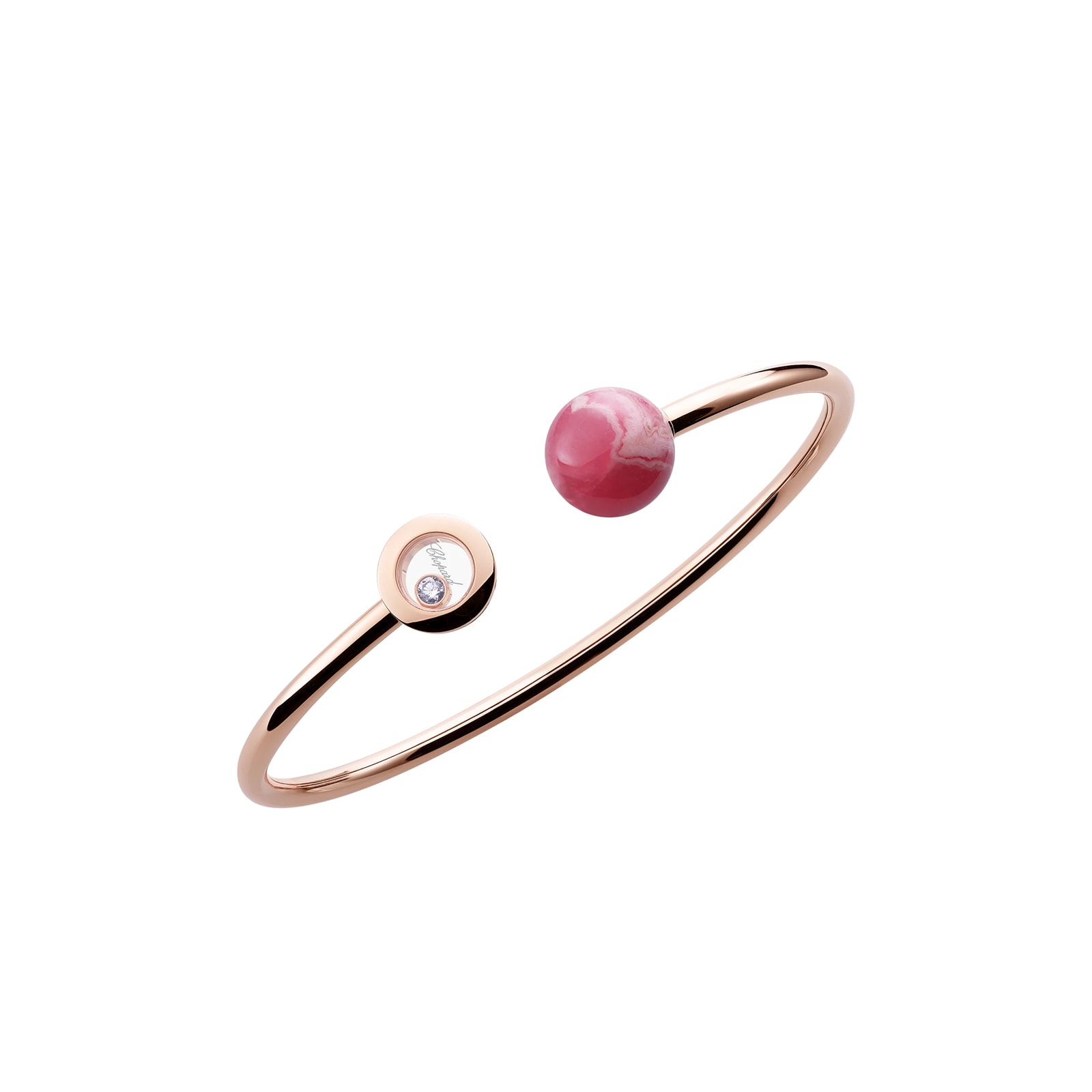 Chopard Happy Diamonds Planet Bangle, Ethical Rose Gold, Diamond, Rhodochrosite Chopard Happy Diamonds Planet Bangle, Ethical Rose Gold, Diamond, Rhodochrosite