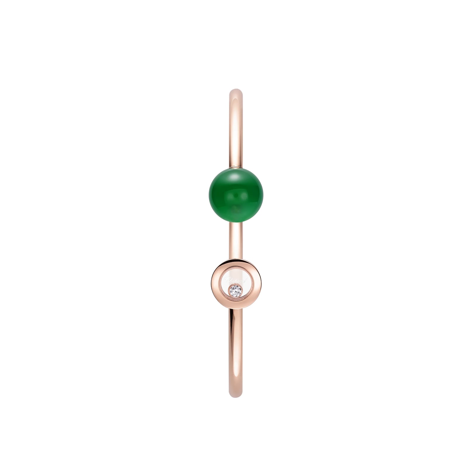 Chopard Happy Diamonds Planet Bangle, Ethical Rose Gold, Diamond, Green Agate Chopard Happy Diamonds Planet Bangle, Ethical Rose Gold, Diamond, Green Agate