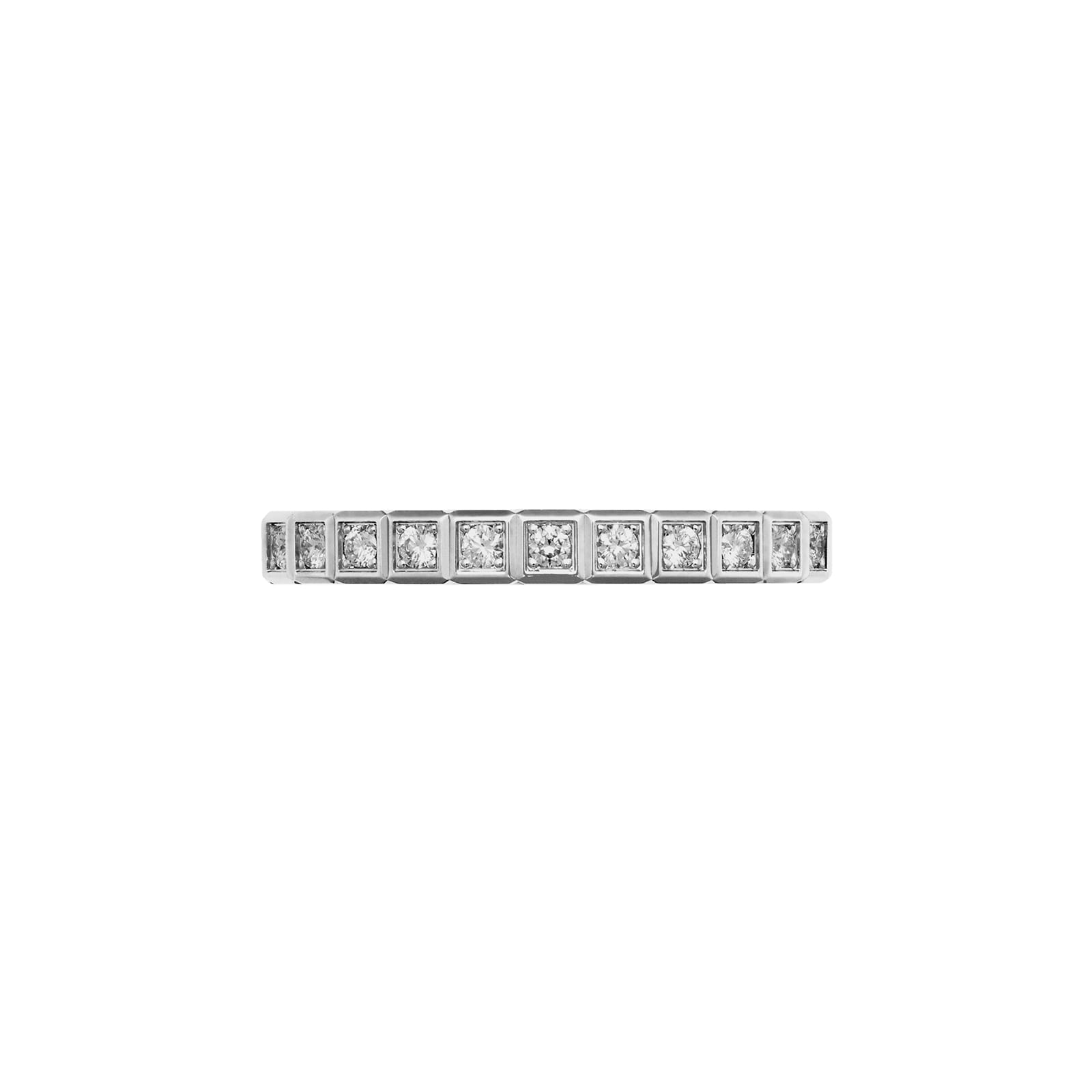 Chopard Ice Cube Ring, Ethical White Gold, Half-Set Diamonds Chopard Ice Cube Ring, Ethical White Gold, Half-Set Diamonds