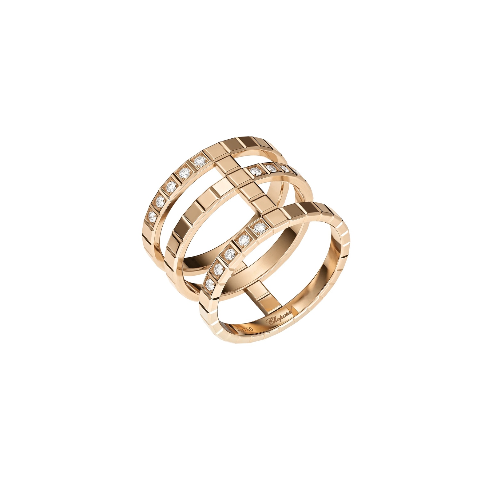 Chopard Ice Cube Ring, Ethical Rose Gold, Diamonds Chopard Ice Cube Ring, Ethical Rose Gold, Diamonds