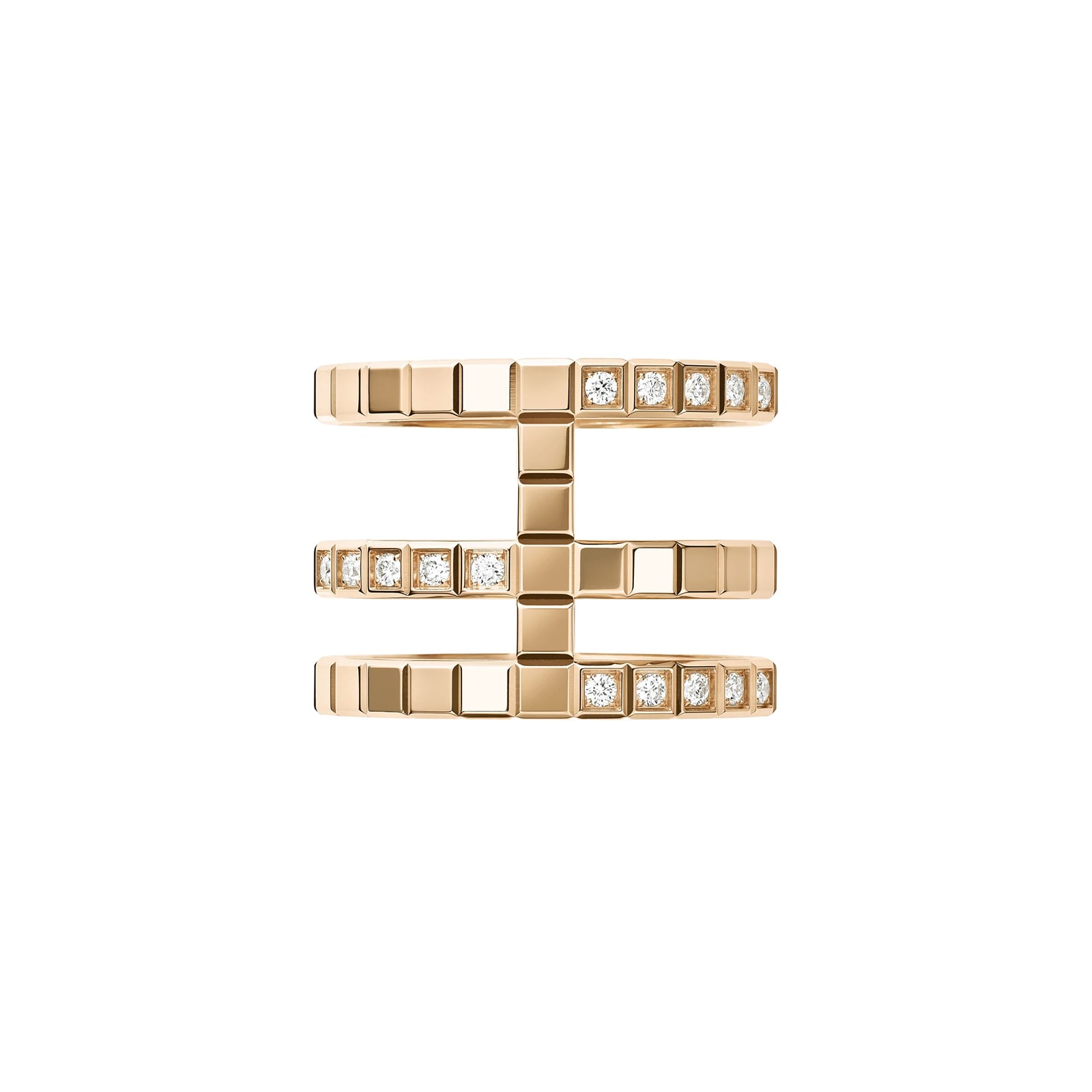 Chopard Ice Cube Ring, Ethical Rose Gold, Diamonds Chopard Ice Cube Ring, Ethical Rose Gold, Diamonds