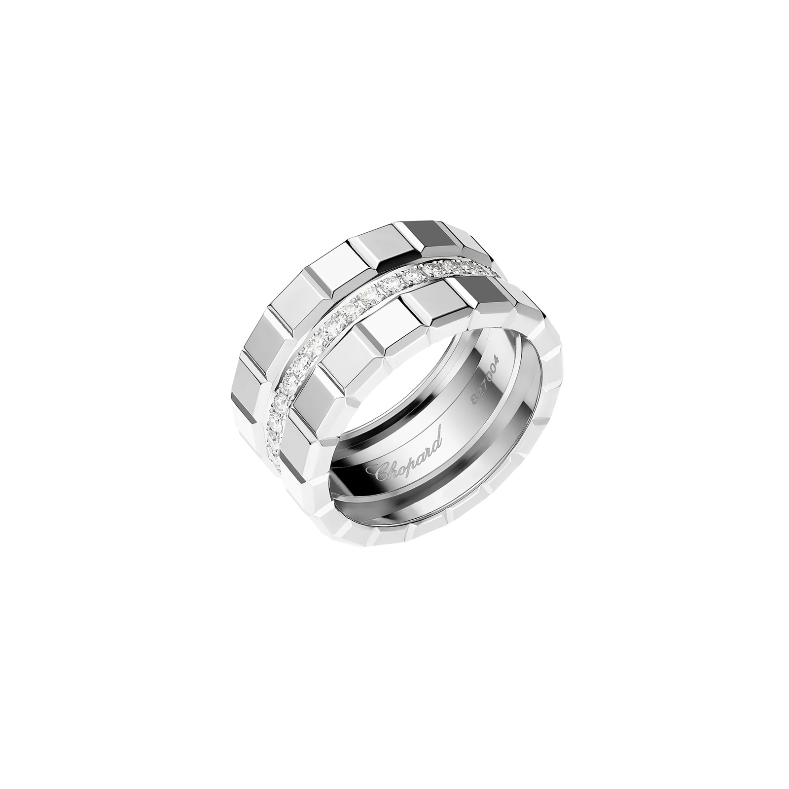 Chopard Ice Cube Ring, Ethical White Gold, Diamonds Chopard Ice Cube Ring, Ethical White Gold, Diamonds
