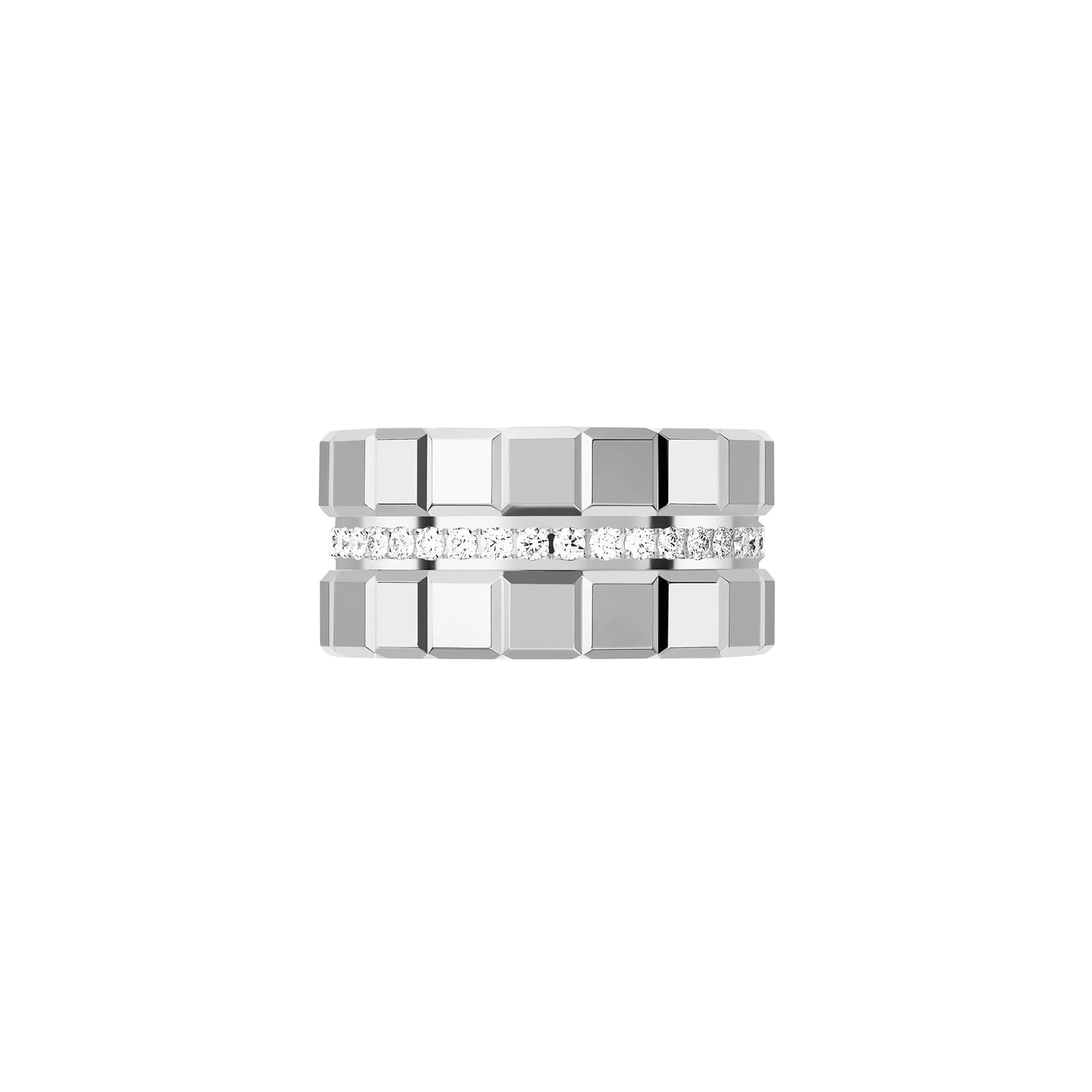 Chopard Ice Cube Ring, Ethical White Gold, Diamonds Chopard Ice Cube Ring, Ethical White Gold, Diamonds