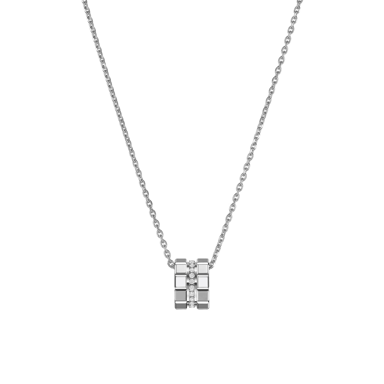 Chopard Ice Cube Pendant, Ethical White Gold, Diamonds Chopard Ice Cube Pendant, Ethical White Gold, Diamonds