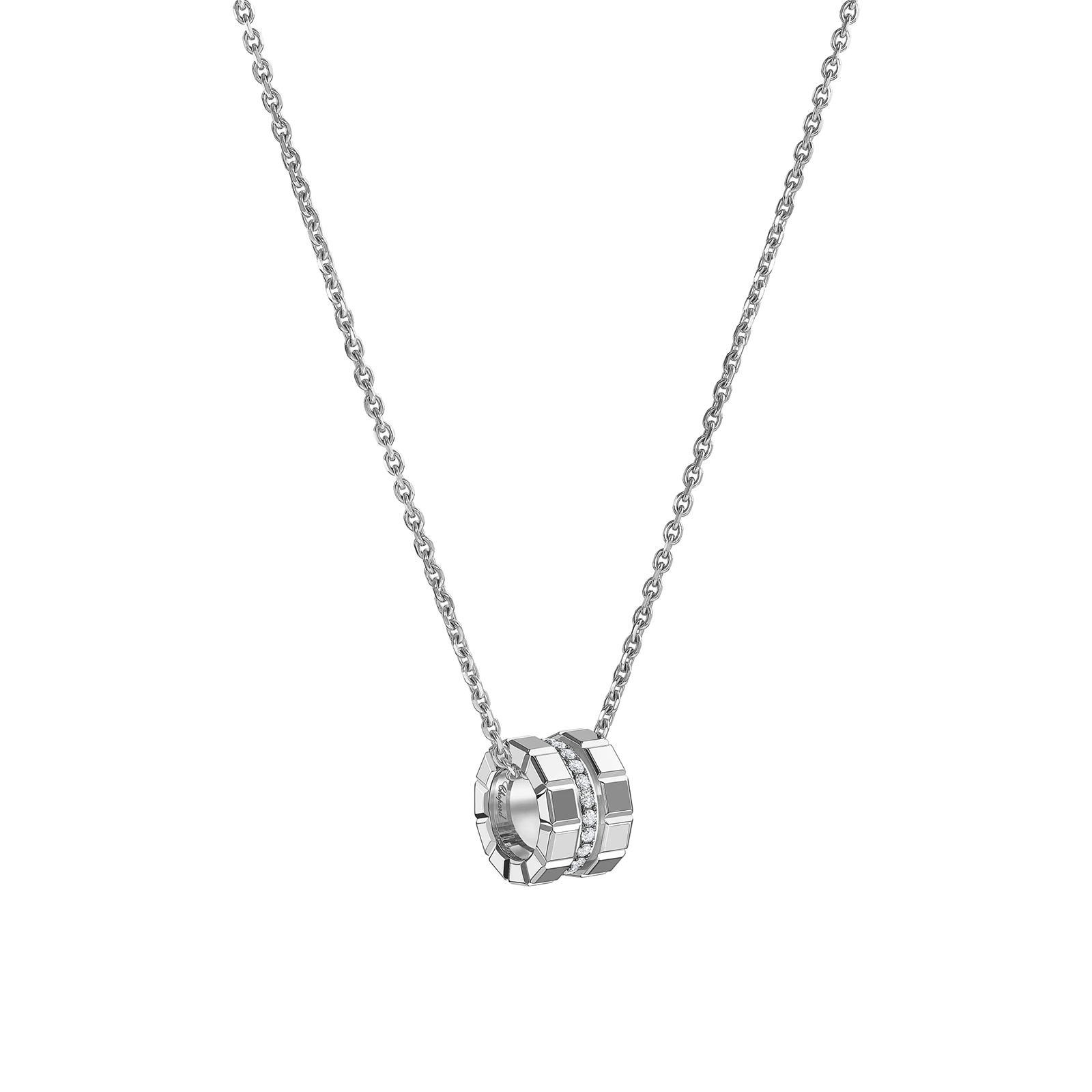 Chopard Ice Cube Pendant, Ethical White Gold, Diamonds Chopard Ice Cube Pendant, Ethical White Gold, Diamonds