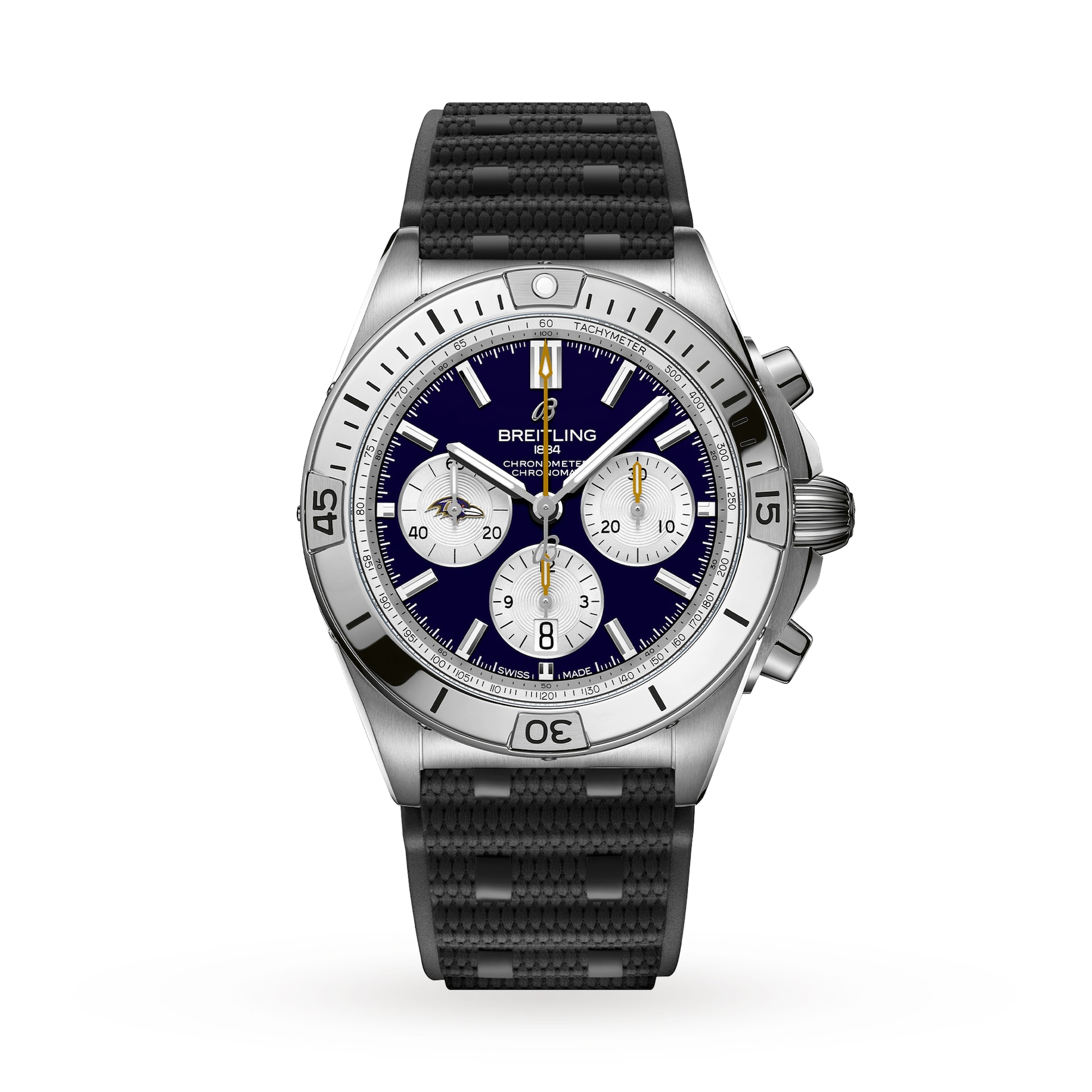 Breitling Chronomat B01 42 Baltimore Ravens Limited Edition Mens Watch Rubber Breitling Chronomat B01 42 Baltimore Ravens Limited Edition Mens Watch Rubber