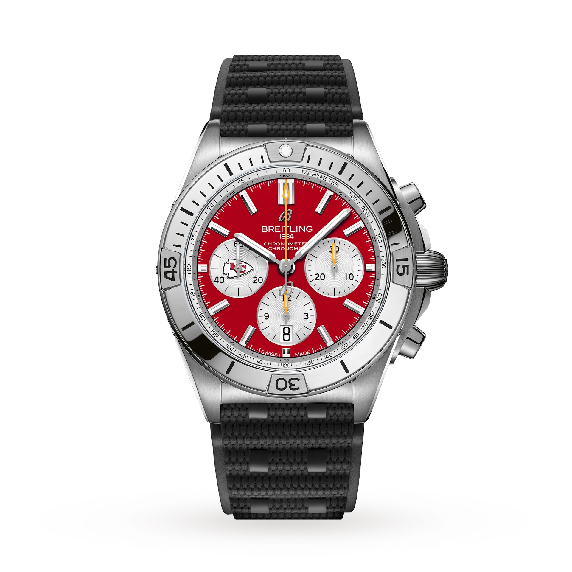 Breitling Chronomat B01 42 Kansas City Chiefs Limited Edition Mens Watch Rubber Breitling Chronomat B01 42 Kansas City Chiefs Limited Edition Mens Watch Rubber