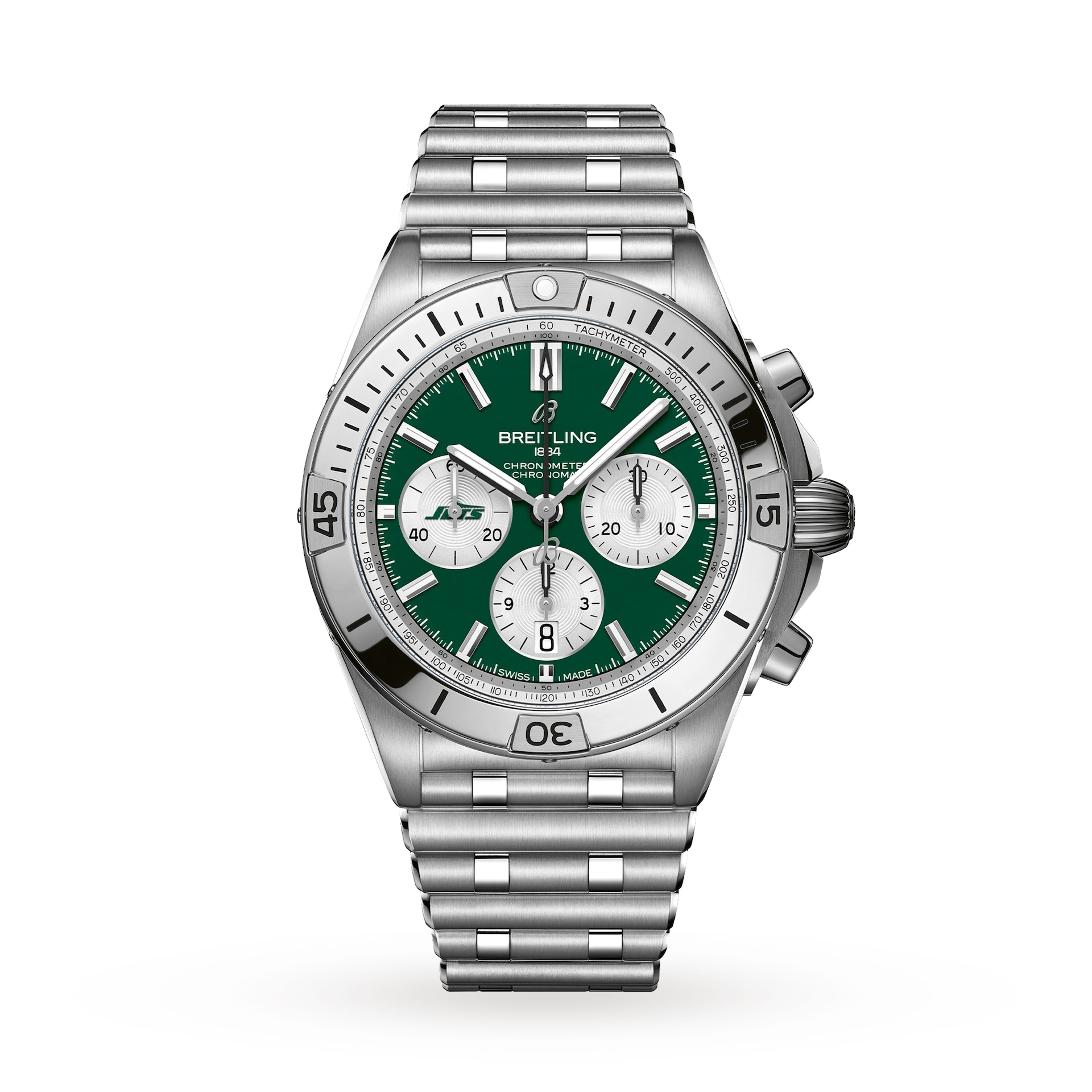 Breitling Chronomat B01 42 New York Jets Limited Edition Mens Watch Stainless Steel Breitling Chronomat B01 42 New York Jets Limited Edition Mens Watch Stainless Steel