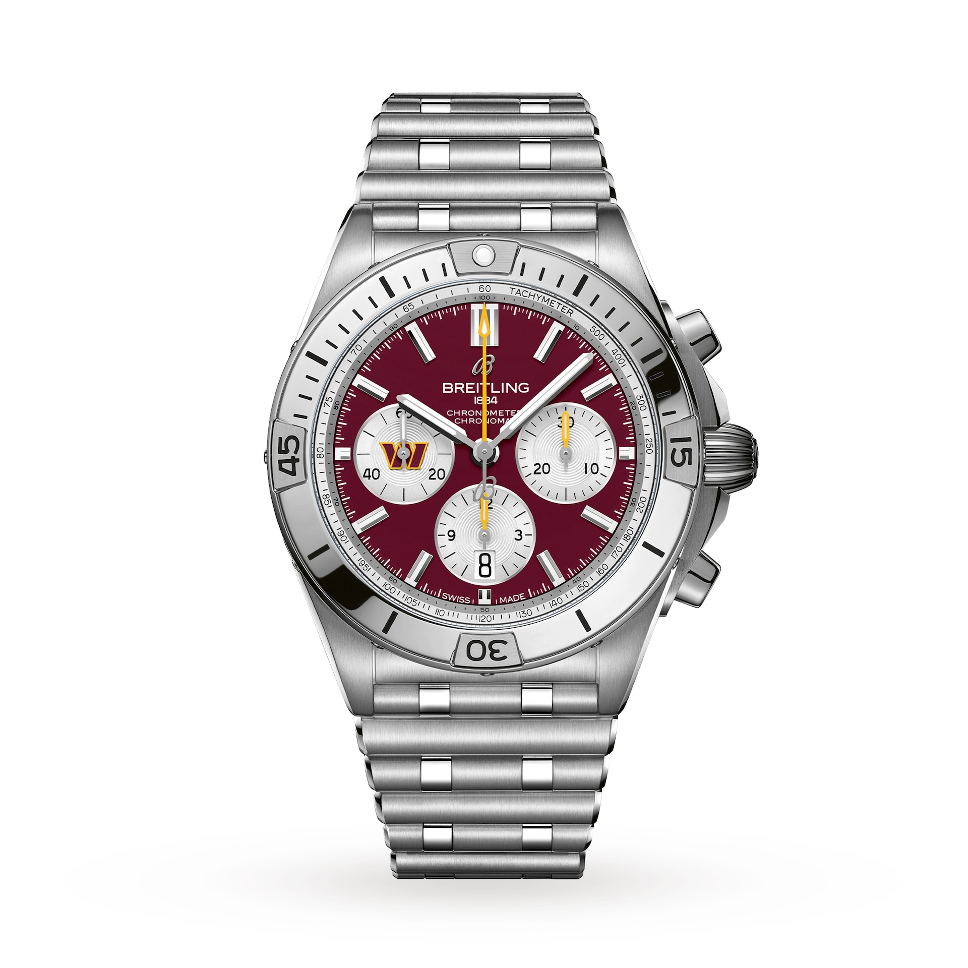 Breitling Chronomat B01 42 Washington Commanders Limited Edition Mens Watch Stainless Steel Breitling Chronomat B01 42 Washington Commanders Limited Edition Mens Watch Stainless Steel