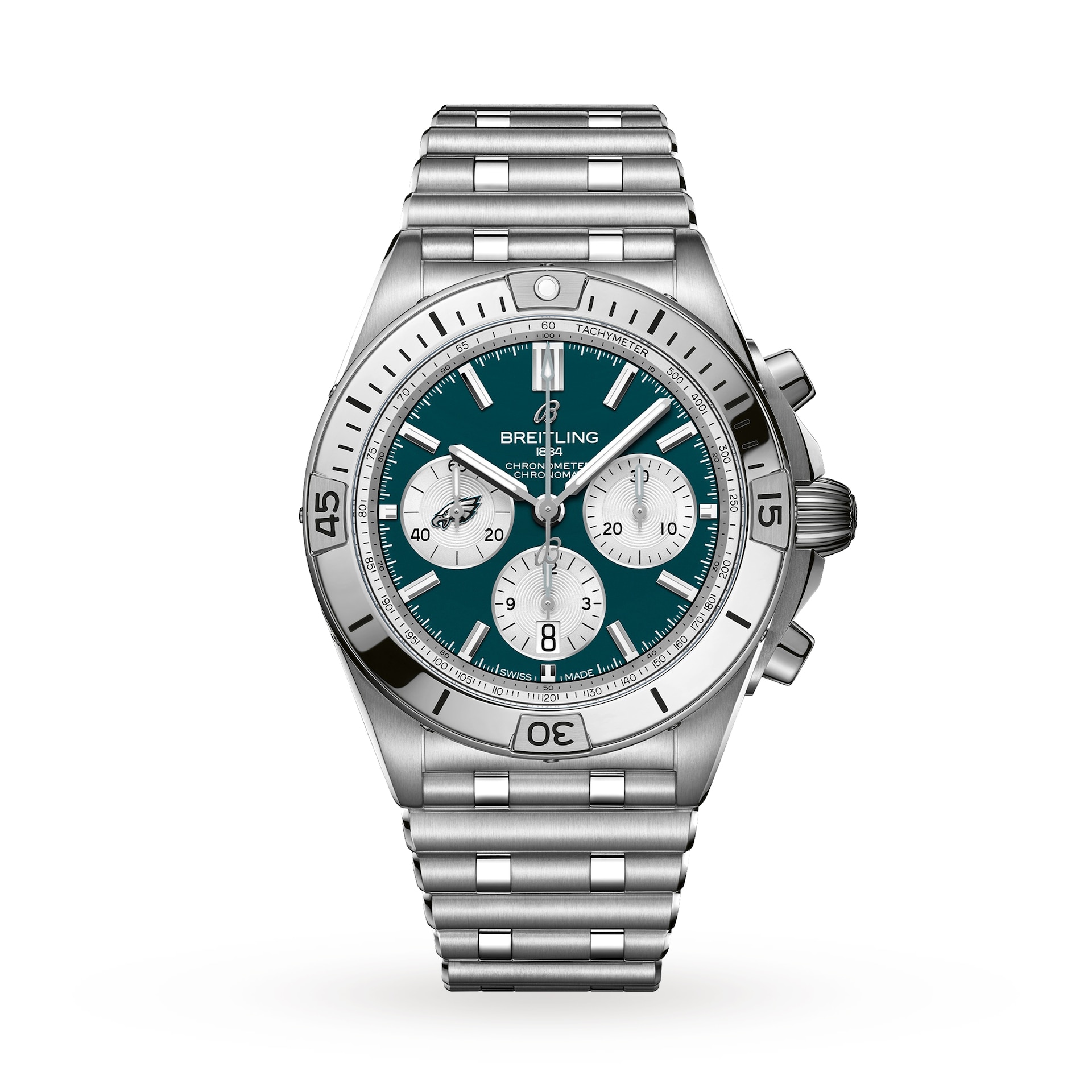 Breitling Chronomat B01 42 Philadelphia Eagles Limited Edition Mens Watch Stainless Steel Breitling Chronomat B01 42 Philadelphia Eagles Limited Edition Mens Watch Stainless Steel