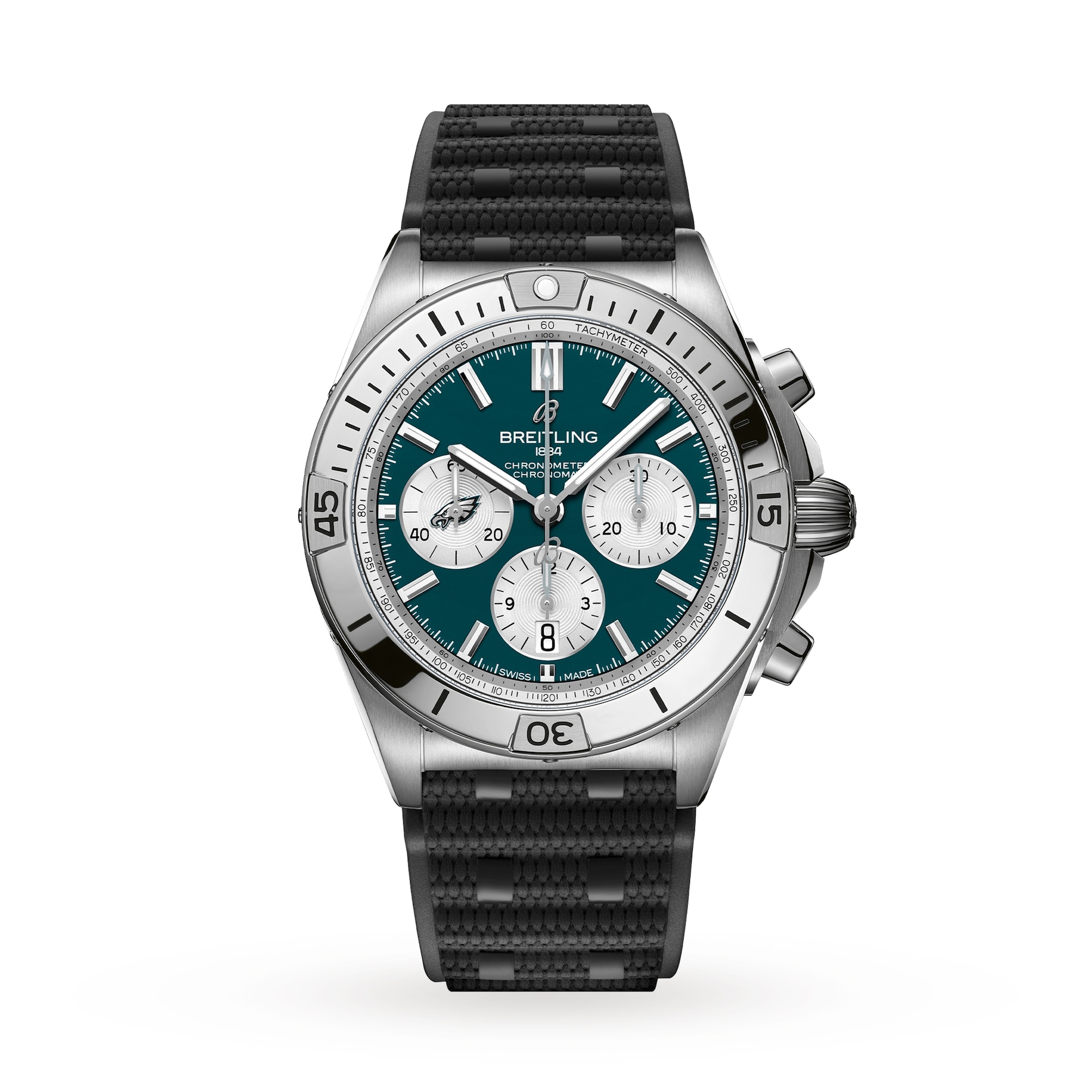 Breitling Chronomat B01 42 Philadelphia Eagles Limited Edition Mens Watch Rubber Breitling Chronomat B01 42 Philadelphia Eagles Limited Edition Mens Watch Rubber