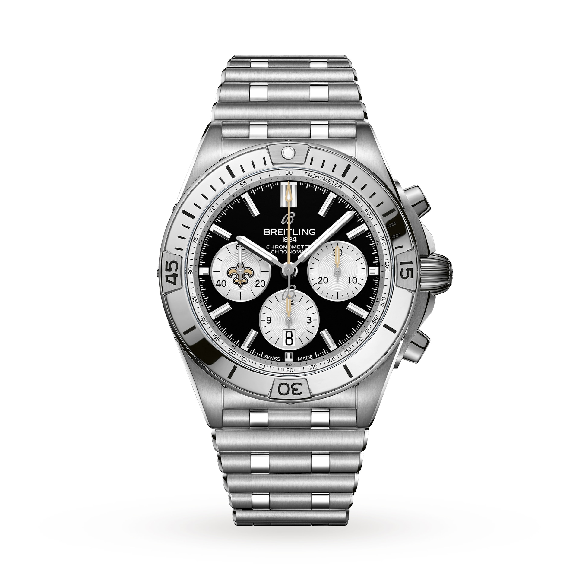 Breitling Chronomat B01 42 New Orleans Saints Limited Edition Mens Watch Stainless Steel Breitling Chronomat B01 42 New Orleans Saints Limited Edition Mens Watch Stainless Steel