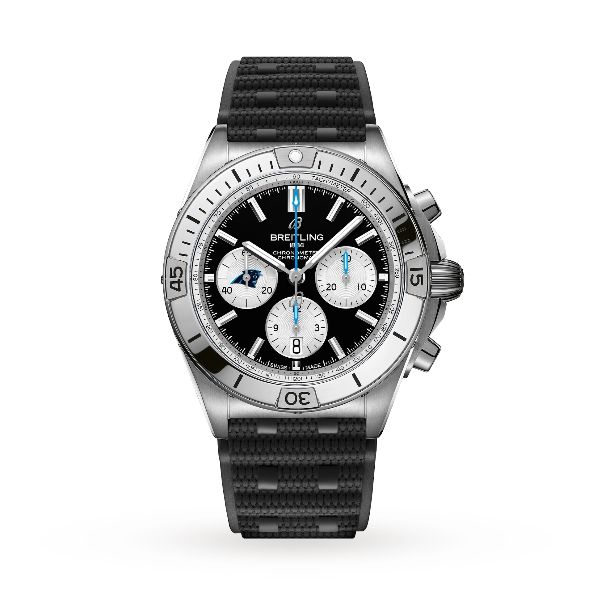Breitling Chronomat B01 42 Caroline Panthers Limited Edition Mens Watch Rubber Breitling Chronomat B01 42 Caroline Panthers Limited Edition Mens Watch Rubber