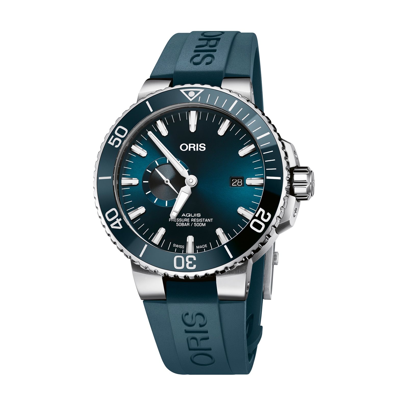 Oris Aquis 45.5mm Mens Watch Blue Rubber