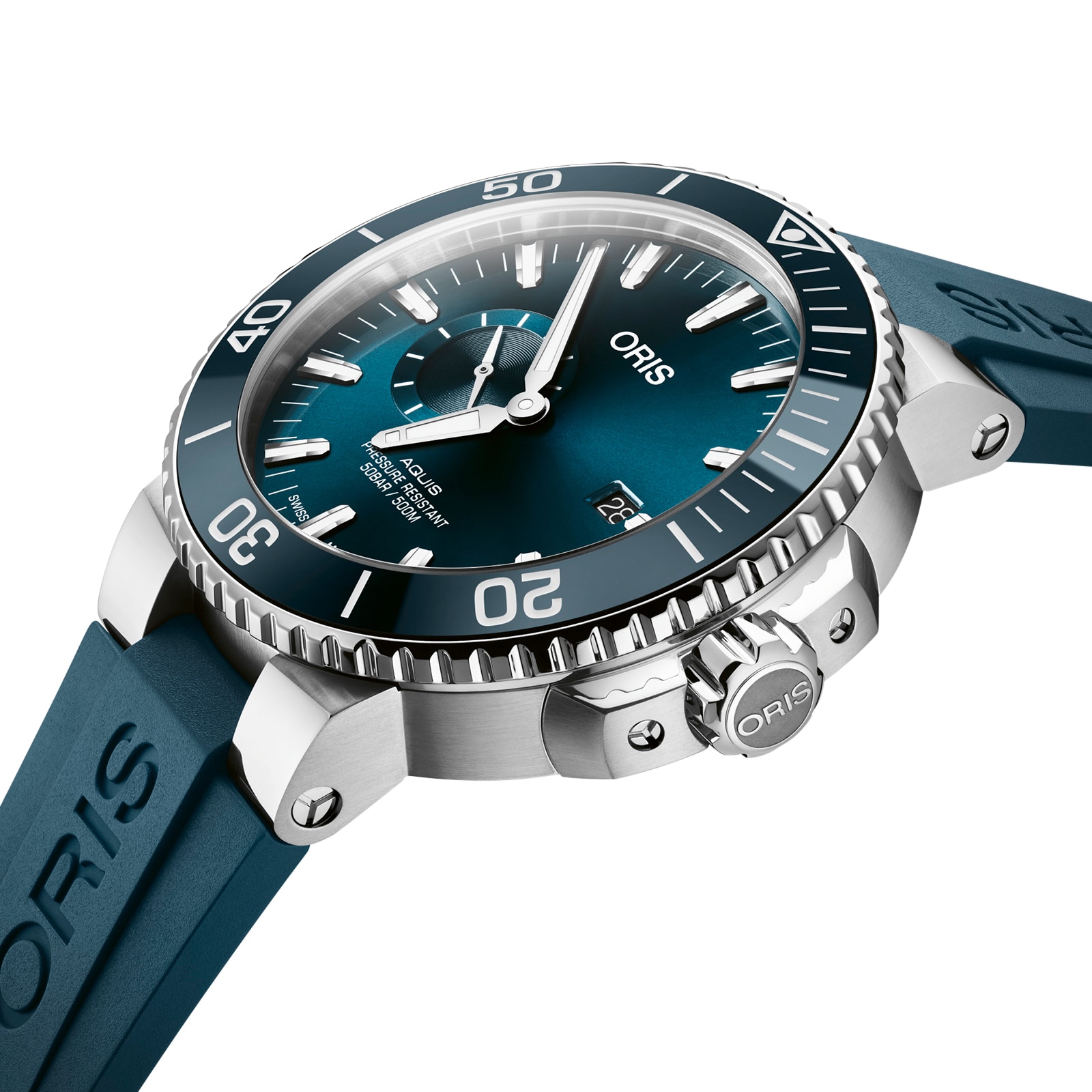 Oris Aquis 45.5mm Mens Watch Blue Rubber