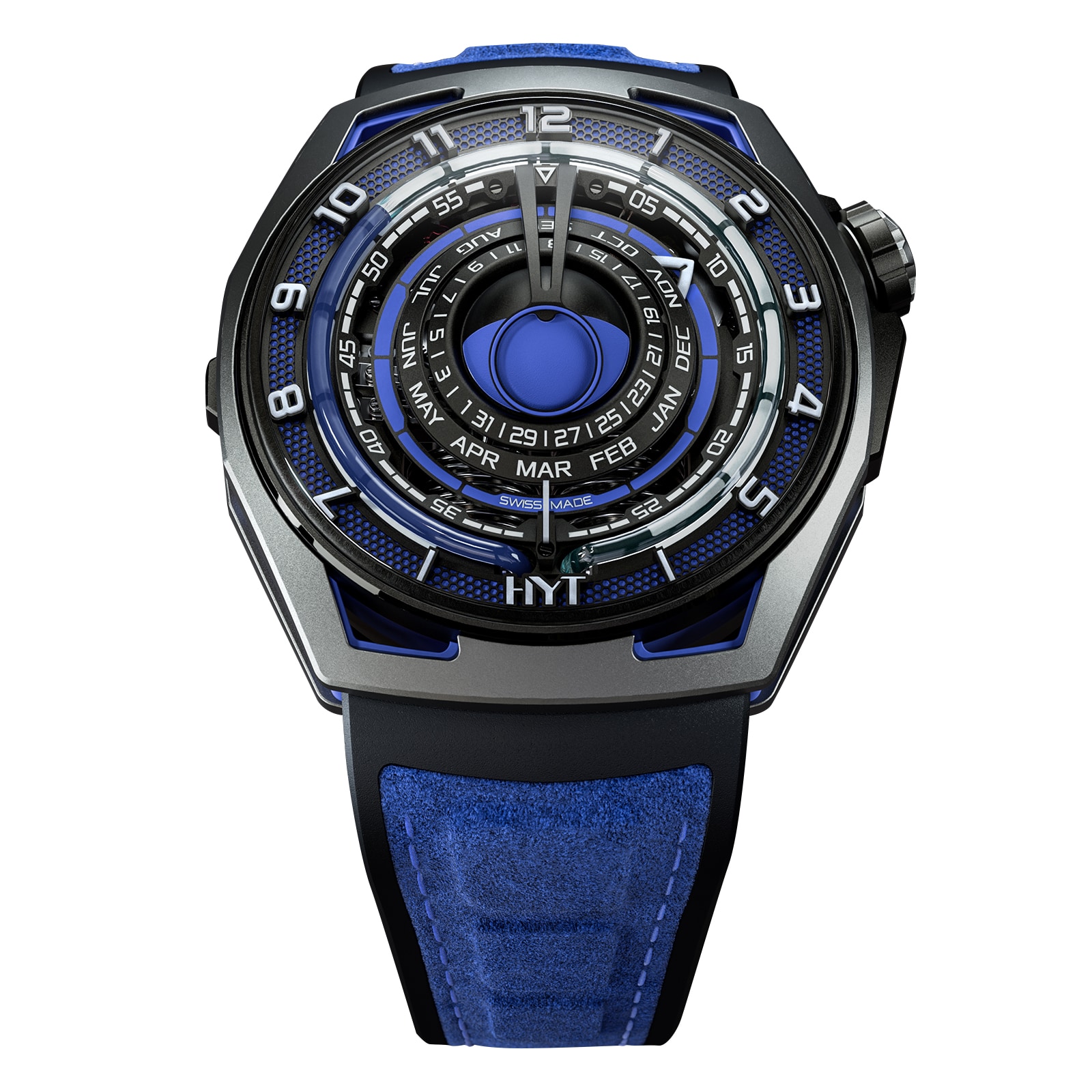 HYT Moon Runner Supernova Blue 48mm Limited Edition Mens Watch
