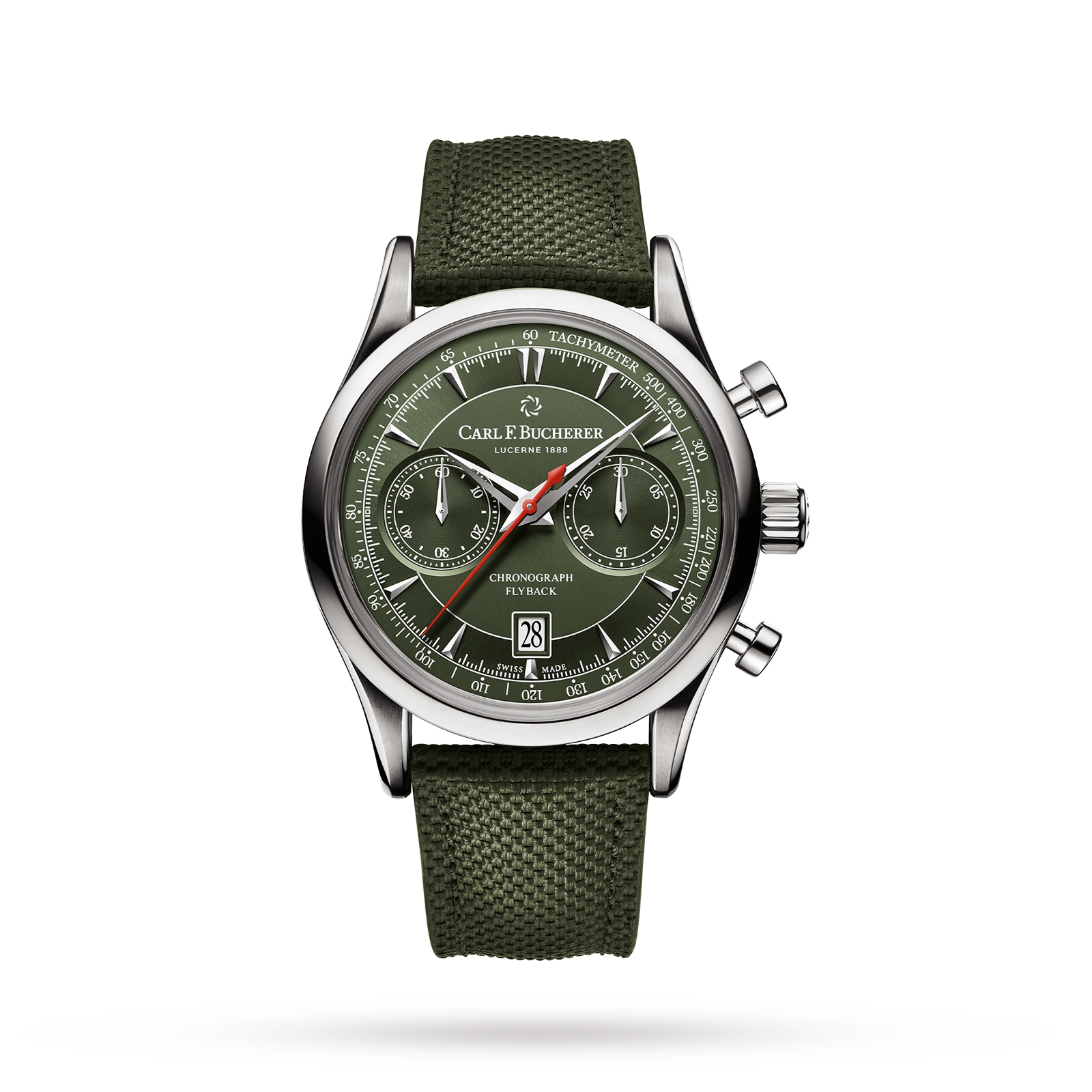 Carl F Bucherer Manero Flyback 43mm Mens Watch Green